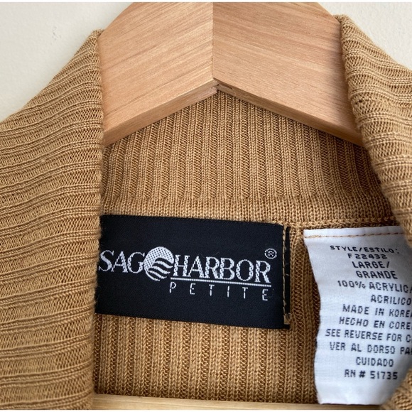 Sag Harbor Camel Ribbed Sleeveless Top - Picture 3 of 5